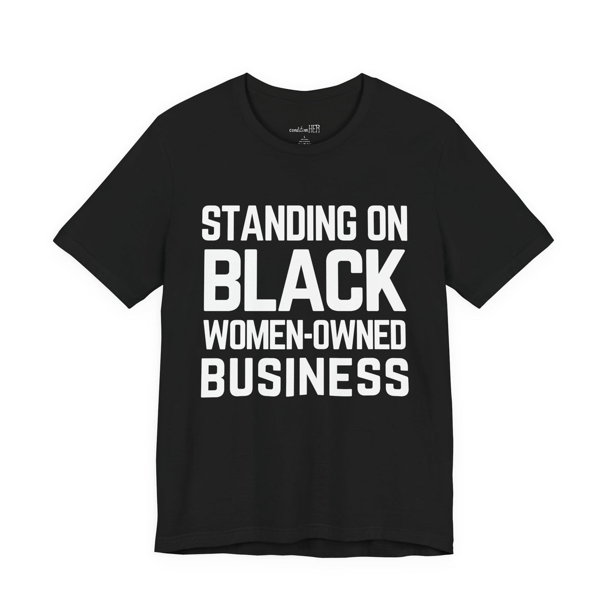 「黒人女性経営のビジネスを支援しよう」Tシャツ