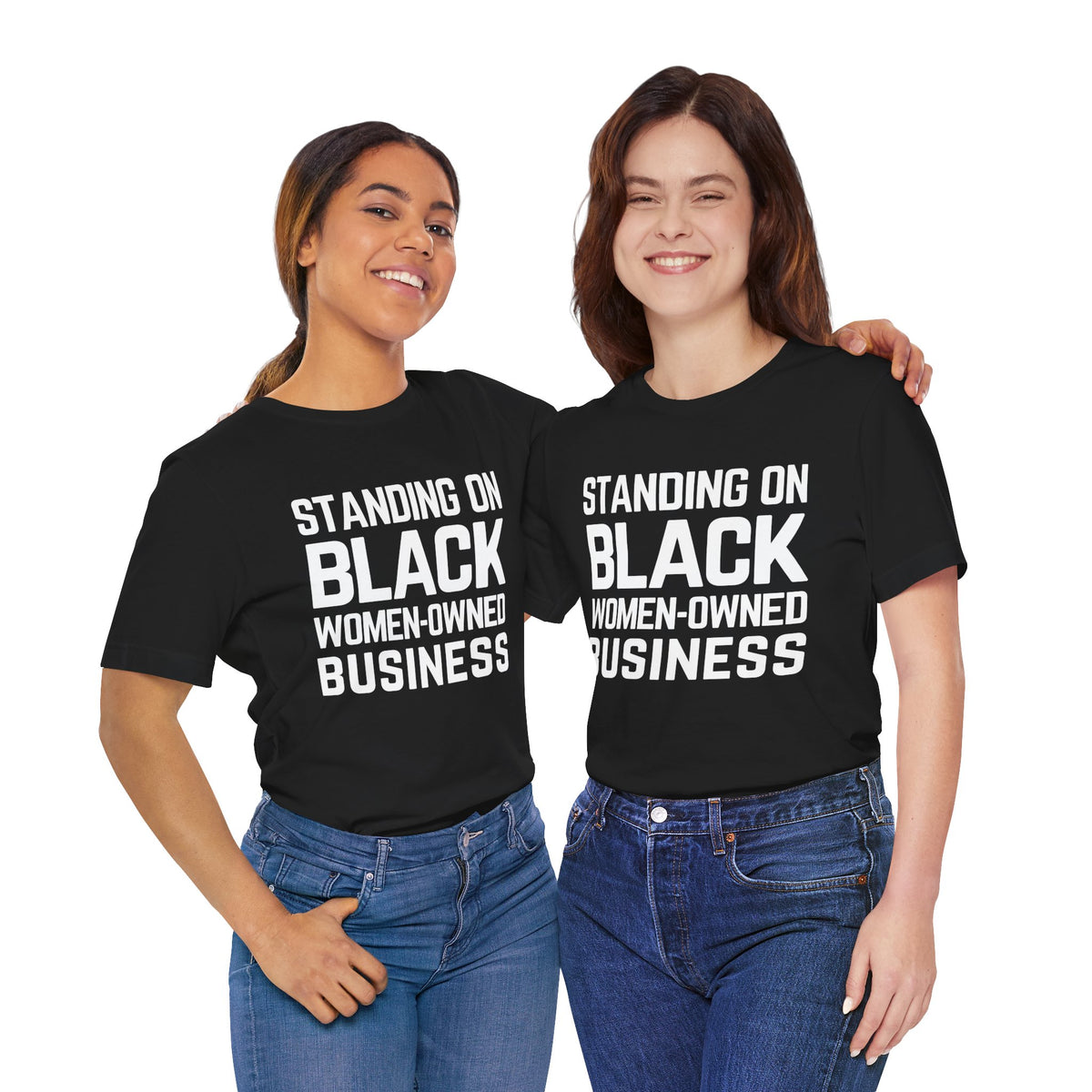 「黒人女性経営のビジネスを支援しよう」Tシャツ